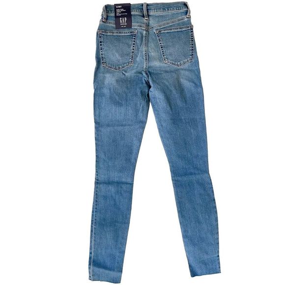 Gap High Rise Skinny Stretch Exposed Button Fly Size 26 Tall NWT - Picture 3 of 5